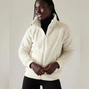 Athleta Tugga Sherpa Jacket | Cream | NWT | XL